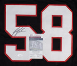 Jessie Tuggle Signed Atlanta Falcons Home Jersey (JSA COA) 5xPro Bowl Linebacker