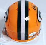 AJ Dillon Autographed Green Bay Packers Speed Mini Helmet-Beckett W Holo