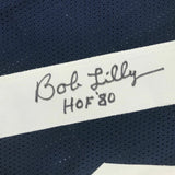 Autographed/Signed BOB LILLY HOF 80 Dallas Thanksgiving Day Jersey JSA COA Auto