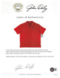 John Daly Authentic Signed Match Worn Red FOH Clique Polo Shirt BAS #BH00355