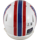 Warren Moon Autographed Houston Oilers TB Mini Helmet Beckett Witness 49697