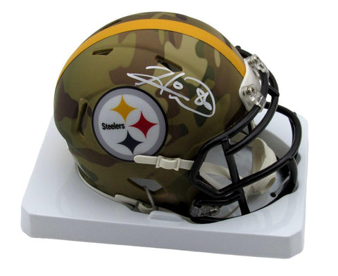 Hines Ward Autographed Camo Alternate Mini Football Helmet Steelers JSA 179779