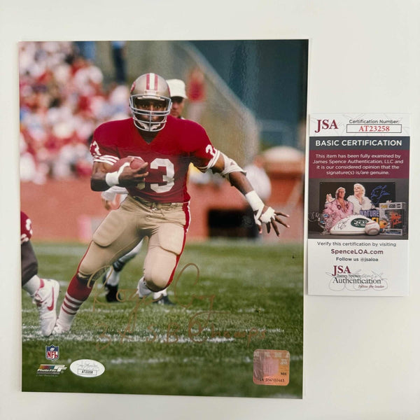 Autographed/Signed Roger Craig San Francisco 49ers 8x10 Football Photo JSA COA