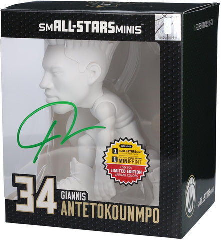 Giannis Antetokounmpo Bucks Signed smALL-STARS Minis White Chase 6" Figurine