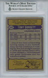 Tony Dorsett Autographed 1979 Topps #160 Trading Card Beckett Slab 34019