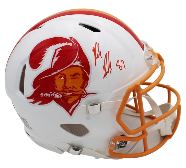 Rob Gronkowski Signed Tampa Bay Buccaneers Speed Authentic Throwback Helmet