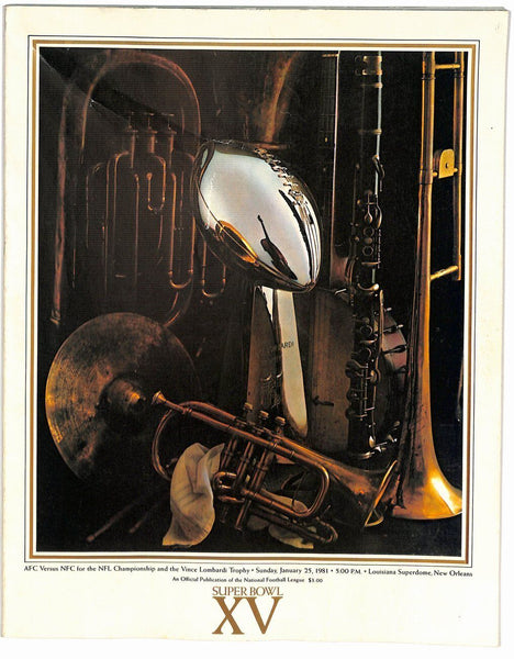 Super Bowl XV Game Program 1-25-81 Raiders vs. Eagles Jim Plunkett MVP 181635