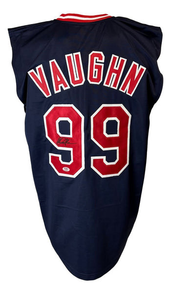 Charlie Sheen Major League Signed Navy Sleeveless Baseball Jersey PSA/DNA