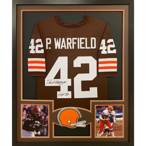 Paul Warfield Autographed Signed Framed Cleveland Browns Jersey JSA