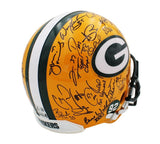 Super Bowl 31 Team Signed Green Bay Packers Auth Helmet - Favre, Rison, Brown