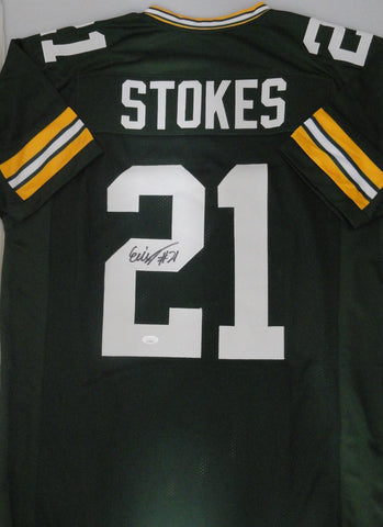 Packers Defensive Back ERIC STOKES Signed Custom Replica Green Jersey AUTO - JSA