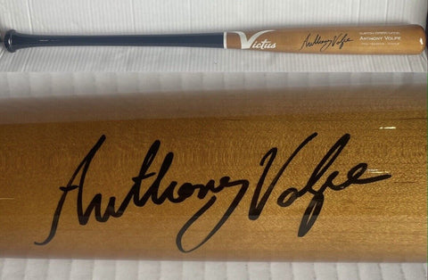 Anthony Volpe Yankees Signed Game Model Victus Bat Rookie Autograph MLB Fanatics