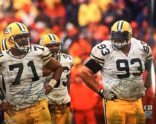 GILBERT BROWN / SANTANA DOTSON - Green Bay Packers - Signed 16x20 Photo #2 AUTO