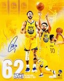 STEPHEN CURRY AUTOGRAPHED FRAMED 16X20 PHOTO WARRIORS 62 POINT GAME JSA 243012