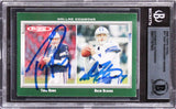 Cowboys Tony Romo & Drew Henson Signed 2006 Topps Total #77 Card BAS Slabbed