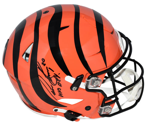 CHASE BROWN SIGNED CINCINNATI BENGALS AUTHENTIC SPEEDFLEX HELMET W/ WHO DEY