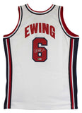 Knicks Patrick Ewing Signed White M&N 1992 USA Authentic Jersey BAS #BV01198