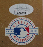 Ernie Banks Autographed Chicago Cubs Looney Tunes SeriCel 12x17 Poster JSA COA