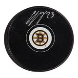 Charlie McAvoy Signed Boston Bruins NHL Logo Puck (Fanatics) All Star Defensman