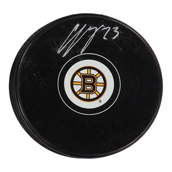 Charlie McAvoy Signed Boston Bruins NHL Logo Puck (Fanatics) All Star Defensman