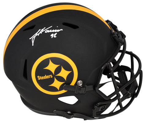 JAMES HARRISON SIGNED PITTSBURGH STEELERS ECLIPSE FULL SIZE SPEED HELMET BECKETT