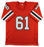 Miami Francis Mauigoa Authentic Signed Orange Pro Style Jersey Autographed JSA