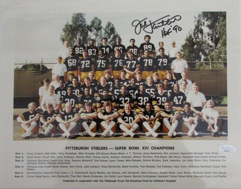 Jack Lambert HOF Autographed 11x14 Team Photo Super Bowl XIV Steelers JSA