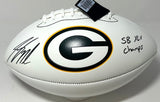 Packers JORDY NELSON Signed Wilson White Panel LOGO Football AUTO w/ SB XLV BAS