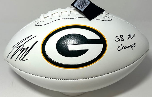 Packers JORDY NELSON Signed Wilson White Panel LOGO Football AUTO w/ SB XLV BAS