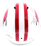 Derek TJ JJ Watt Autographed Wisconsin Badgers F/S Speed Helmet-Beckett W Holo