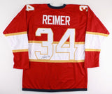 James Reimer Signed Panthers Jersey (Beckett COA) Playing career 2008-present