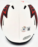 MATT RYAN AUTO FALCONS LUNAR ECLIPSE WHITE SPEED MINI HELMET BECKETT 194404