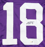 B J Ojulari Signed LSU Tigers Purple Jersey (JSA) Arizona Cardinals Linebacker