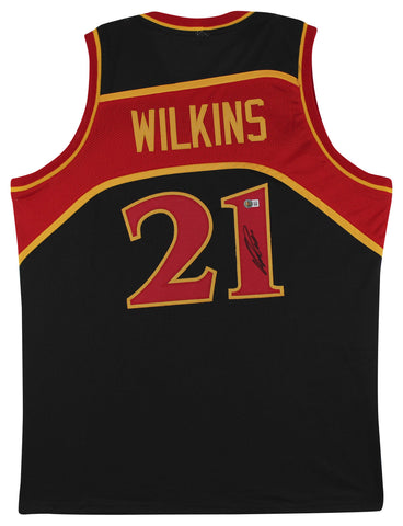 Dominique Wilkins Authentic Signed Black Pro Style Jersey BAS Witnessed