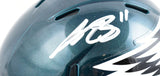 A.J. Brown Signed Philadelphia Eagles Speed Mini Helmet Beckett W Holo *White