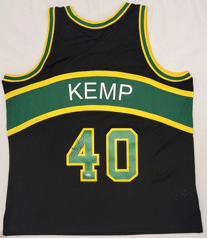 Supersonics Shawn Kemp Autographed 1994-95 M&N Black Jersey Size XXL MCS 93470
