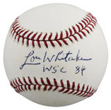 Tigers Lou Whitaker "WSC 84" Authentic Signed Selig OML Baseball BAS #BU87551