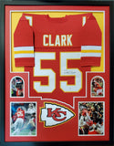 KANSAS CITY CHIEFS FRAMED FRANK CLARK AUTOGRAPHED SIGNED JERSEY BECKETT COA