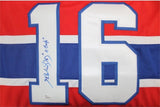Henri Richard Signed Canadiens 35"x 43" Framed Jersey Inscribed "11 Cups"
