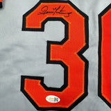 Autographed/Signed Dennis Martinez Baltimore Grey Baseball Jersey JSA COA