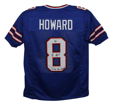 OJ Howard Signed Pro Style Blue XL Jersey Circle the Wagons Beckett 39318