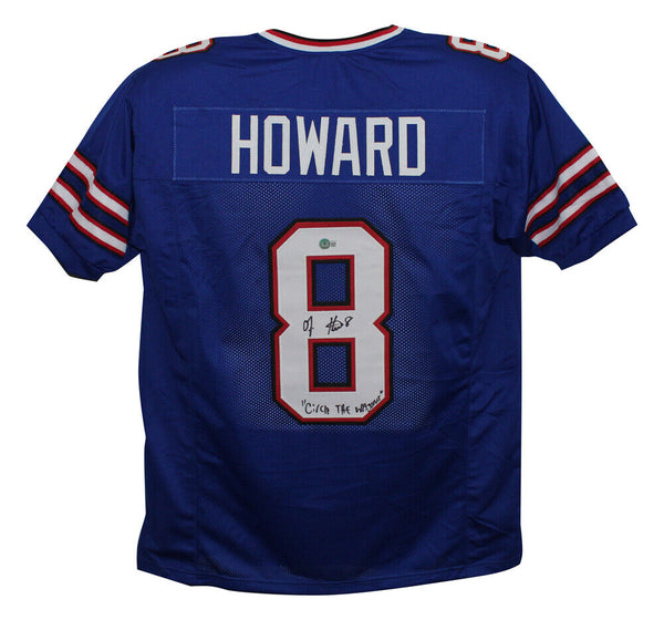 OJ Howard Signed Pro Style Blue XL Jersey Circle the Wagons Beckett 39318