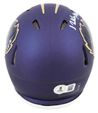 Ravens Isaiah Likely Signed 2024 On-Field Alt Speed Mini Helmet W/ Case BAS Wit