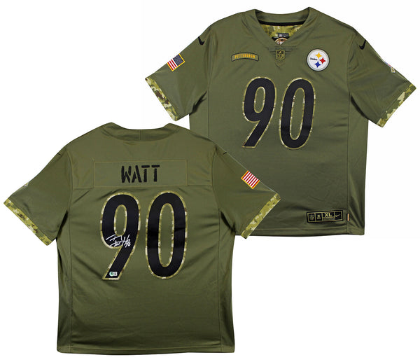 Steelers T.J. Watt Signed 2022 Salute to Service Nike Limited Jersey BAS Witness