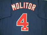 Twins PAUL MOLITOR Signed Custom Replica Navy Jersey AUTO - HOF '04 - JSA