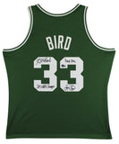 Celtics (3) Bird, Parish & McHale Signed Green M&N Swingman Jersey BAS Witnessed