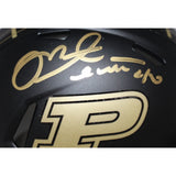 Mike Alstott Autographed Purdue Boilermakers Mini Helmet Black Beckett 42047