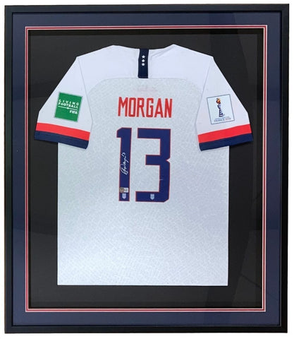 Alex Morgan Signed Framed 2019 Nike USA Women's Home Soccer Jersey BAS