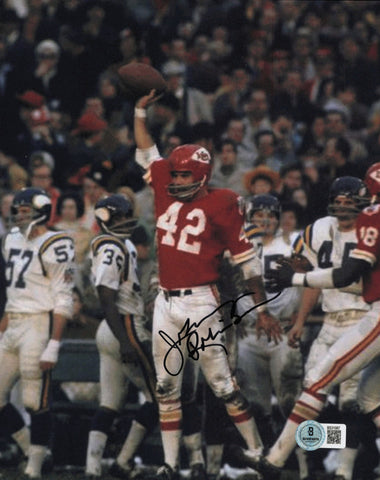 Johnny Robinson Autographed 8x10 Photo Kansas City Chiefs Beckett QR #BS31987