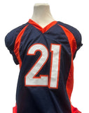 Aqib Talib Autographed Navy Broncos Jersey Inscribed "SB 50 Champs" BAS COA